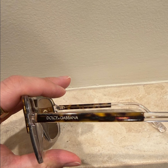 Dolce & Gabbana Tortoiseshell Frame Sunglasses with Brown Lenses - Picture 2 of 2